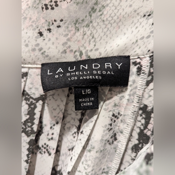 Laundry By Shelli Segal Snake Print Belted Midi Skirt Size Large - Picture 4 of 4